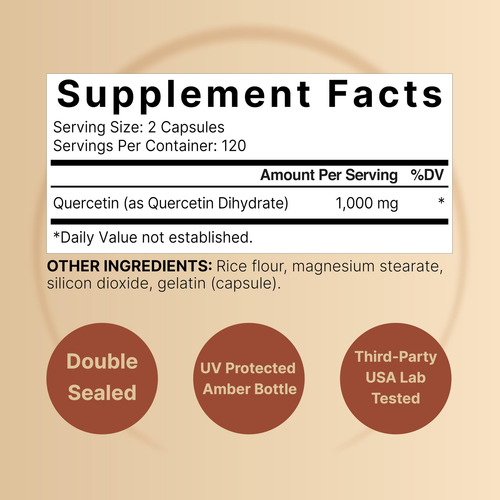 Suplemento Naturebell Quercetina 1000mg 240 Cápsulas - Imagem 2