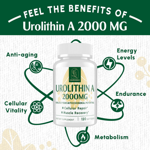 Suplemento Cystorebalance Urolitina A 2000 Mg 120 Cápsulas G - Imagem 3