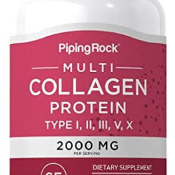 Proteína Multi Colágeno Piping Rock | 180 Cápsulas Em Pó | 2