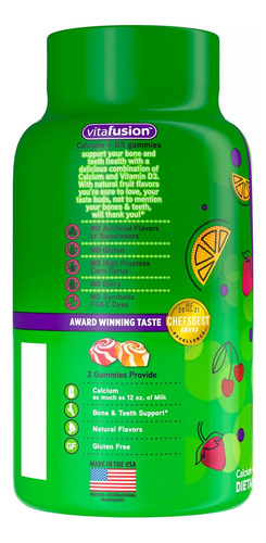 Vitafusion Calcium 500mg+d3 1000iu 100 Gomas Kit 2 - Imagem 3