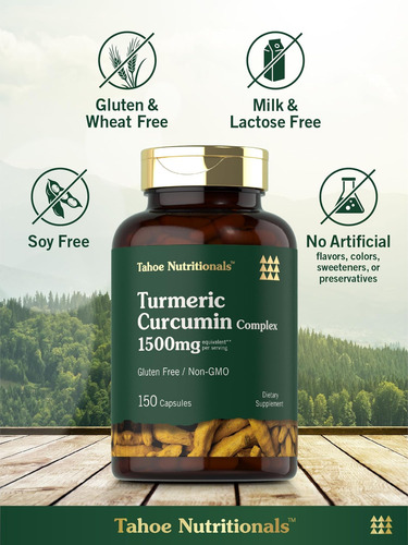 Suplemento De Cúrcuma Tahoe Nutritionals | 1500mg | 150 Cáps - Imagem 5