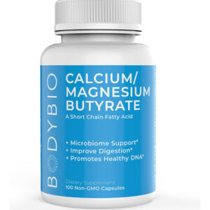 Suplemento Bodybio Gut Health 100 Cápsulas - Butirato + Cálc