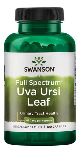 Folha Swanson Uva Ursi 450 Miligramas 100 Cápsulas