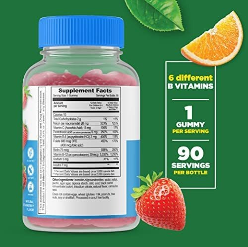 Vitamina B-complex Lifeable/ 90 Gomitas - Imagem 2