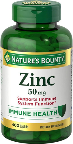 Suplemento Zinco 50 Mg Nature Bounty 400 Comprimidos