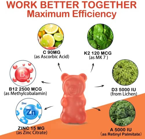 Vitamina Adk Sem Açúcar + Gomas B12 Para Adultos - Fornecim - Imagem 7