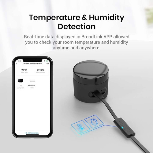 X Controle Remoto Broadlink Rm Mini4 Smart Wifi/ Ir- Preto - Imagem 3