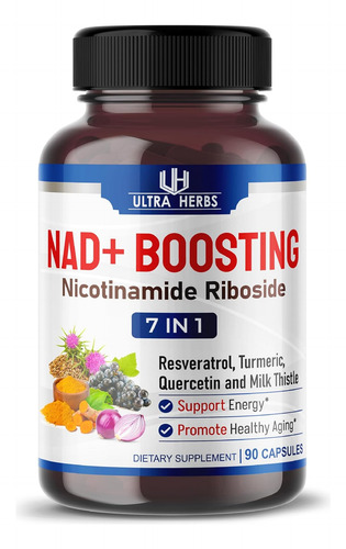 Suplemento Dietario Ultra Herbs, Nad+, 7 En 1, 90 Capsulas