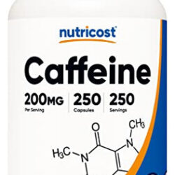 Comprimidos De Cafeína Nutricost 200 Mg/cápsulas (250 Cápsul