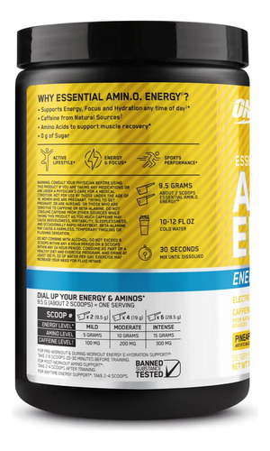 Suplemento Optimum Nutrition Amino Energy Pineapple 30 Serv - Imagem 9