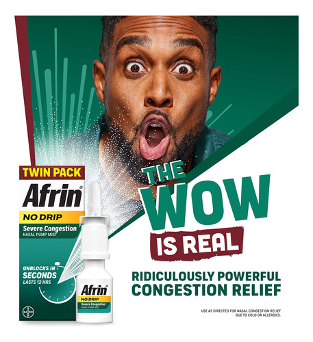 Spray Nasal Afrin No Drip Severe Congestão 15 Ml 12 Horas - Imagem 3