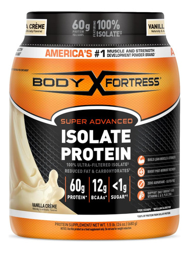 Body Fortress 100% Proteína Isolada Em Pó Ultrafiltrada, Bau