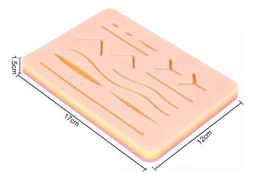 Simulador Avançado Kit Sutura Treino Pele Silicone - Imagem 5