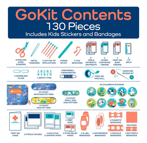Kit De Primeiros Socorros Para Viagens Para Crianças: 130 Un - Imagem 6