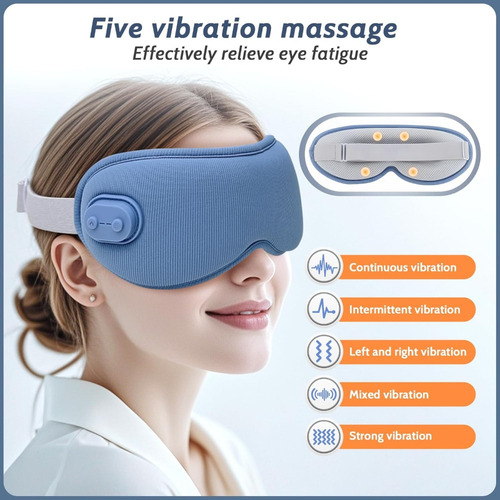 Máscara De Olhos Massageadora Aquecida Sem Fio, Bloqueadora - Imagem 4