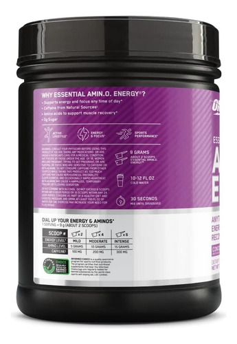 Optimum Nutrition Amino Energy - Pré-treino Com Tisana Verde - Imagem 7