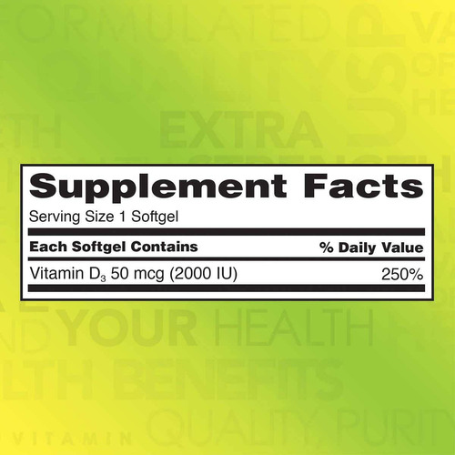 Vitamina D3 Extra Straight 2000iu 600 Cápsulas Gelatinosas - Imagem 4