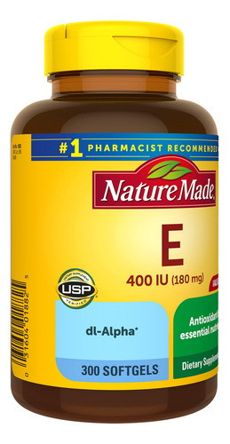 Vitamina E Nature Made 180 Mg (400 Ui) Dl-alpha 300 Cápsulas - Imagem 7
