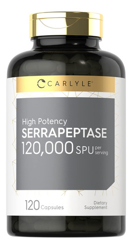Suplemento Carlyle Serrapeptase 120000 Spu 120 Cápsulas