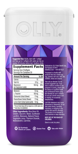 Cápsulas Gelatinosas Para Dormir Olly Ultra Strength Com 10 - Imagem 7