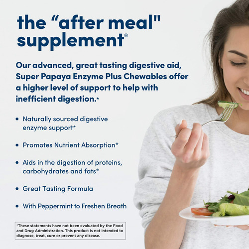 Suplemento American Health Super Papaya Enzyme 360 Comprimid - Imagem 3