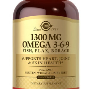 Suplemento Solgar Omega 3-6-9 1300mg 120 Cápsulas Gelatinosa