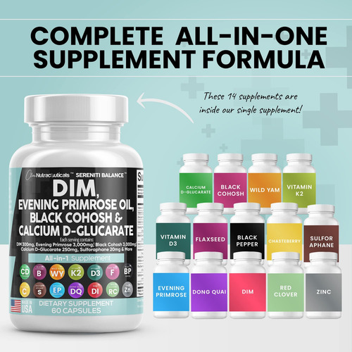 Nutracêuticos Limpos Dim 300mg Prímula 3000mg Black Cohosh 3 - Imagem 4