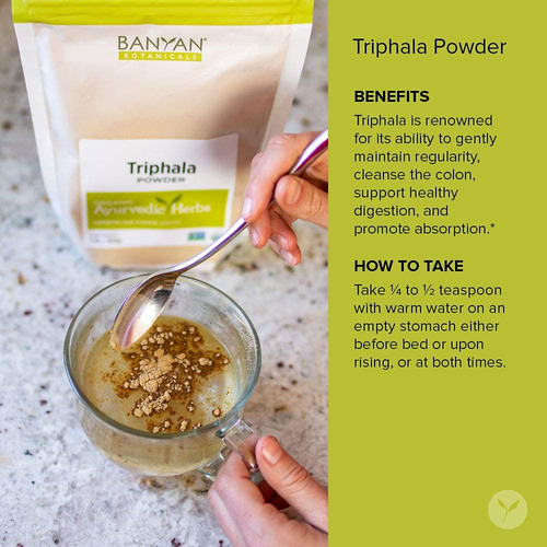Suplemento Banyan Botanicals Triphala Em Pó 227g Orgânico - Imagem 6