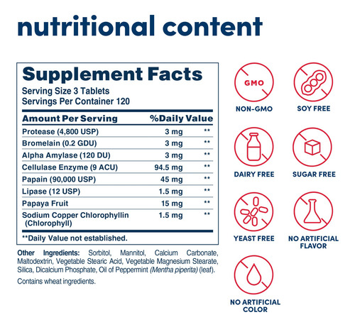 Suplemento American Health Super Papaya Enzyme 360 Comprimid - Imagem 2