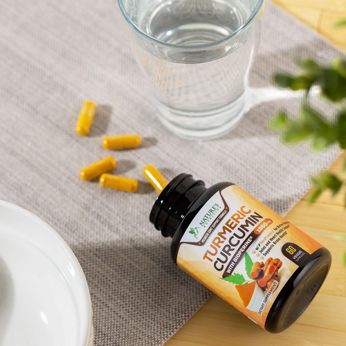 Suplemento Nature's Nutrition Cúrcuma Curcumina 1950 Mg - Imagem 7