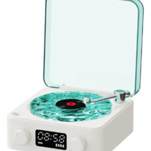 Alto-falante Retrô De Vinil Com Ondas De Luz