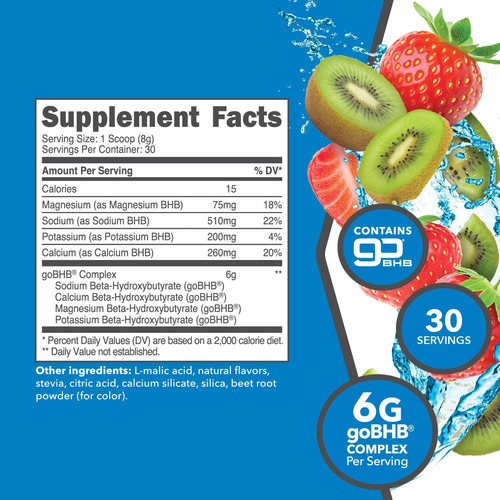 Ketologic Keto Bhb (sabor A Morango E Kiwi) 30 Doses -... - Imagem 2