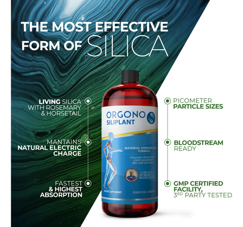 Suplemento Orgono G5 Siliplant Organic Silica Bones Joints - Imagem 4