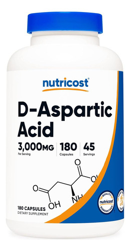 Cápsulas De Ácido D-aspártico (daa) Nutricost 3000 Mg Por Po