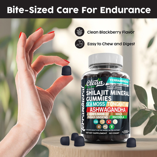 Gommias Terramineral Shilajit Com Moss Sea Irlandês Tongkat - Imagem 5