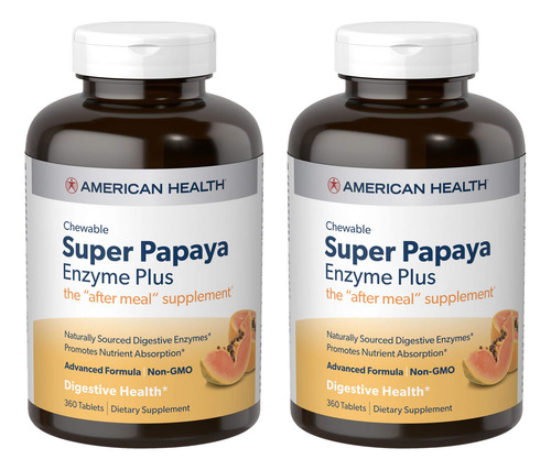 Suplemento American Health Super Papaya Enzyme 360 Comprimid