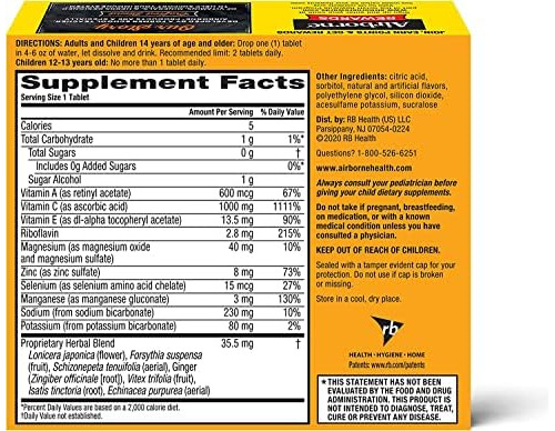 Vitamina C Airborne 1000 Mg 60 Comprimidos Efervescentes - Imagem 9
