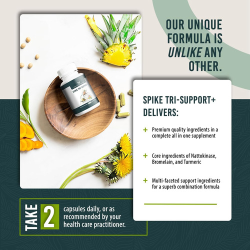 Spike Tri-support+ Com Natoquinase, Bromelaína E Açafrão: De - Imagem 5