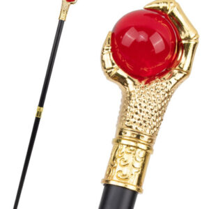 Bola De Vidro Vermelha Dragon Claw Grasp, Bengala De Cosplay