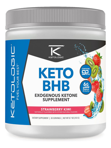 Ketologic Keto Bhb (sabor A Morango E Kiwi) 30 Doses -...
