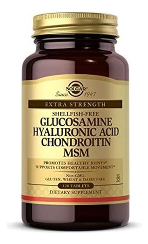 Solgar Glucosamina Ácido Hialurônico Condroitina Msm, 120 C
