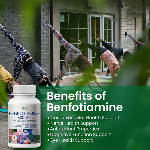 Suplemento De Vitamina B1 Vhc Benfotiamina 600 Mg - 5x Tempo - Imagem 3