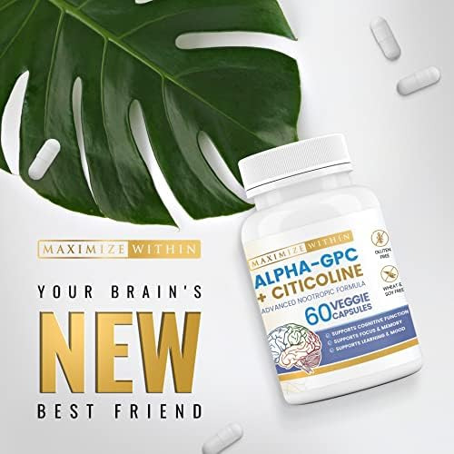 Maximizar Dentro De Alpha Gpc + Citicolina 60 Ct, 1600mg Fór - Imagem 10