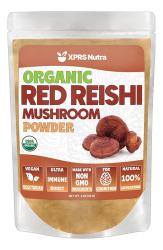 Pó De Cogumelo Reishi Vermelho Orgânico Xprs Nutra - Pó Reis