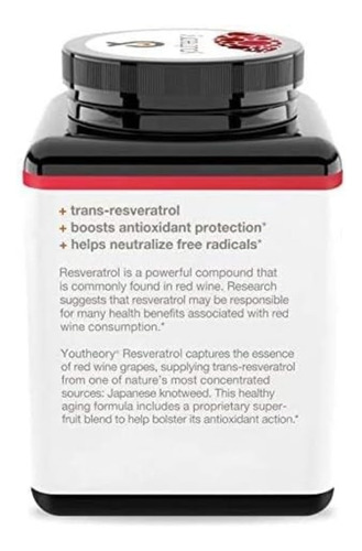 Fórmula Antioxidante Avançada Youtheory Resveratrol - Prem.. - Imagem 4