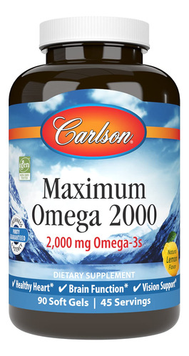 Suplemento Carlson Maximum Omega 2000 90 Cápsulas Gelatinosa