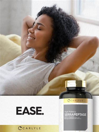 Suplemento Carlyle Serrapeptase 120000 Spu 120 Cápsulas - Imagem 6