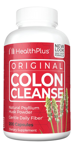Suplemento Health Plus Colon Cleanse Natural Fiber 200 Cápsu