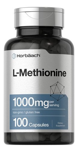 Suplemento Horbäach L-metionina 1000mg 100 Cápsulas