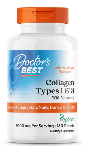 Doctors Best Colágeno Tipos 1 E 3 Com Peptan, Não Ogm, Sem